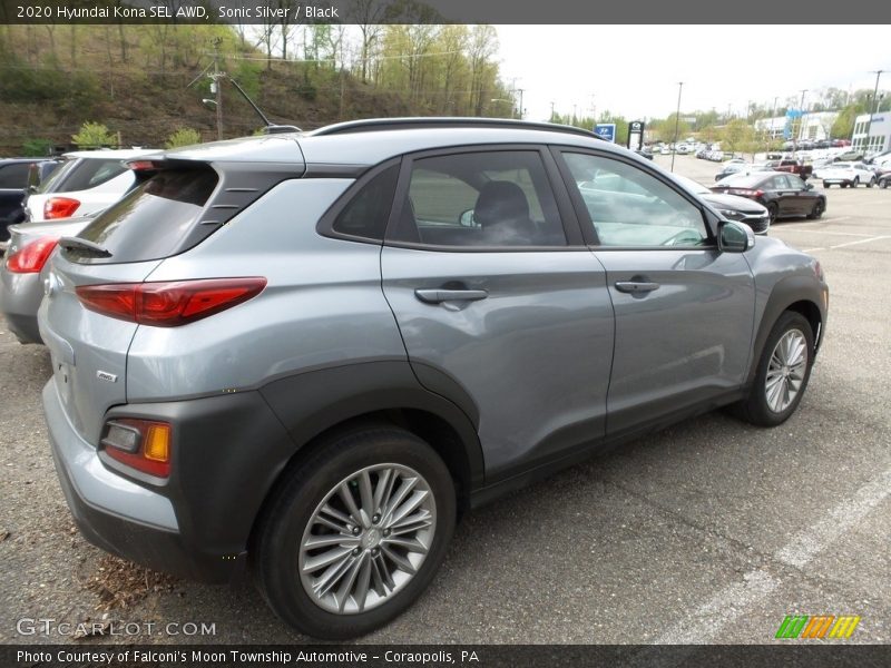 Sonic Silver / Black 2020 Hyundai Kona SEL AWD