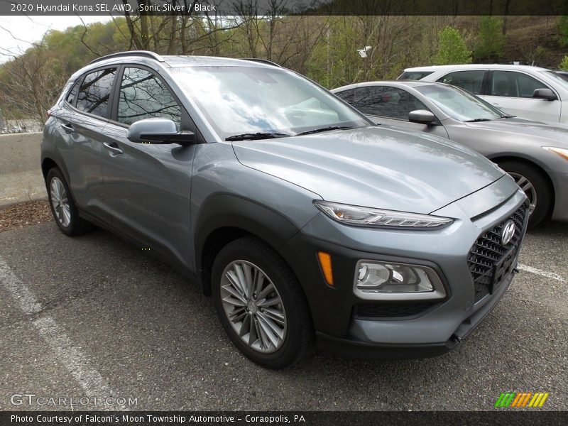 Sonic Silver / Black 2020 Hyundai Kona SEL AWD