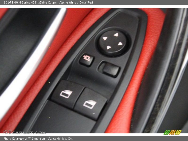 Alpine White / Coral Red 2016 BMW 4 Series 428i xDrive Coupe