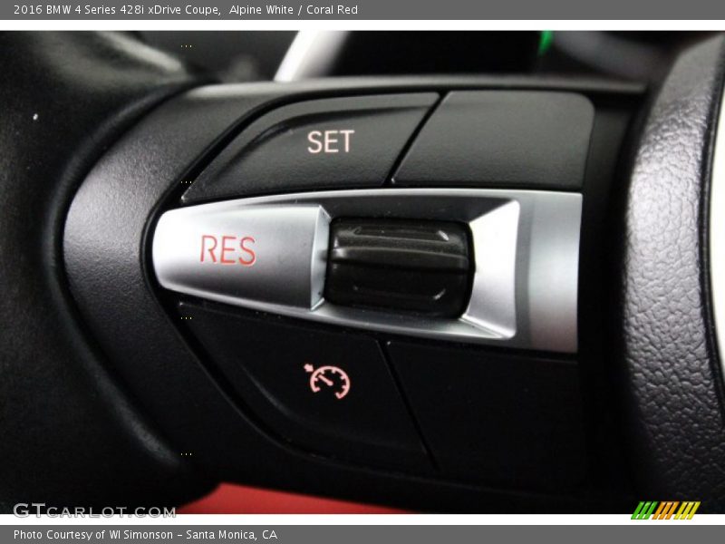 Alpine White / Coral Red 2016 BMW 4 Series 428i xDrive Coupe