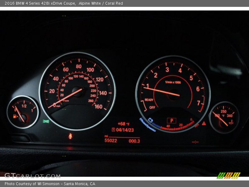 Alpine White / Coral Red 2016 BMW 4 Series 428i xDrive Coupe
