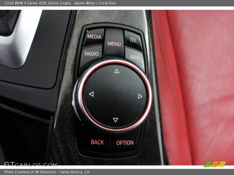 Alpine White / Coral Red 2016 BMW 4 Series 428i xDrive Coupe