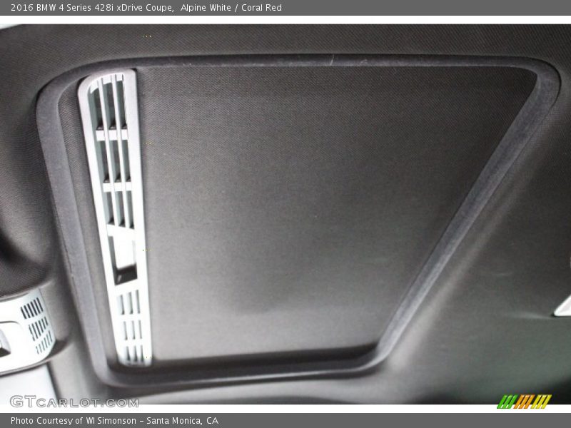 Alpine White / Coral Red 2016 BMW 4 Series 428i xDrive Coupe