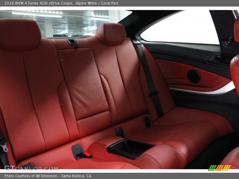 Alpine White / Coral Red 2016 BMW 4 Series 428i xDrive Coupe