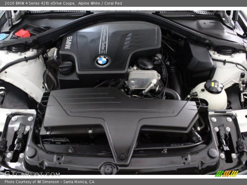 Alpine White / Coral Red 2016 BMW 4 Series 428i xDrive Coupe