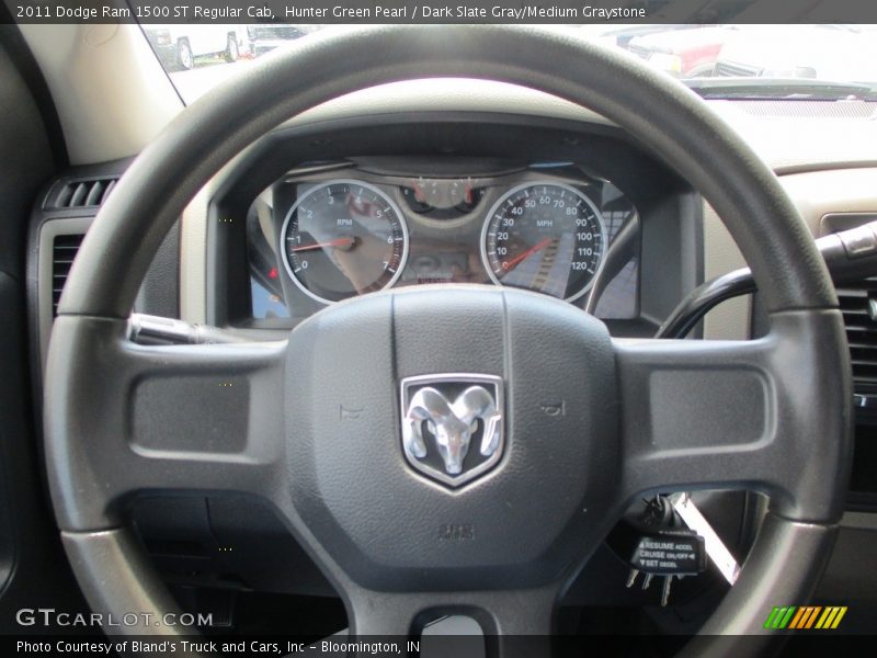 Hunter Green Pearl / Dark Slate Gray/Medium Graystone 2011 Dodge Ram 1500 ST Regular Cab