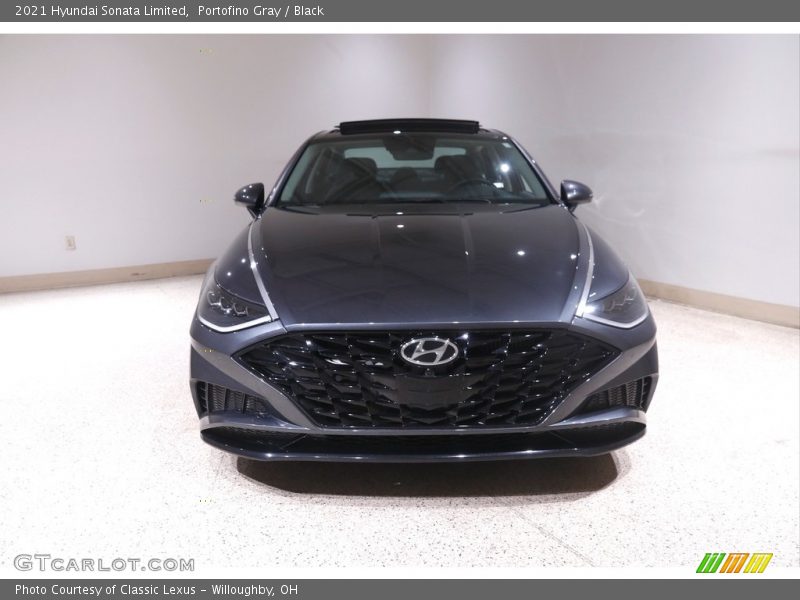 Portofino Gray / Black 2021 Hyundai Sonata Limited