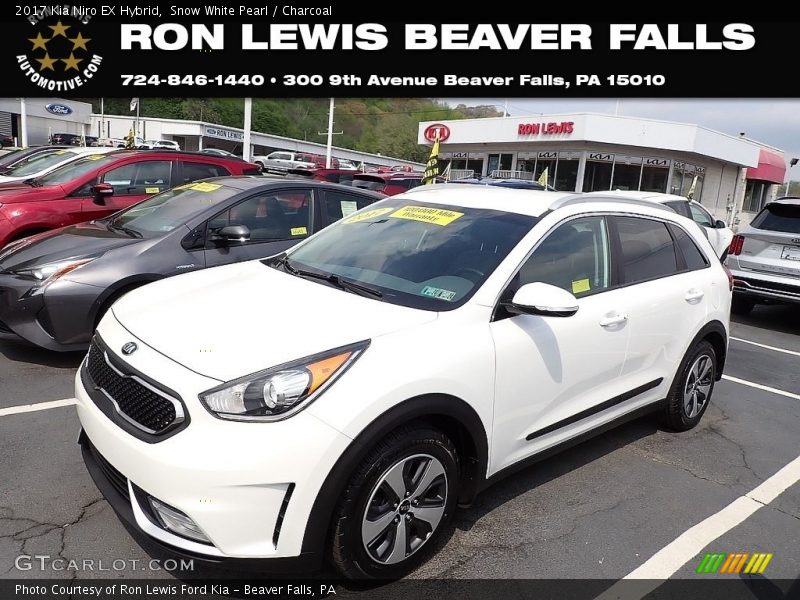 Snow White Pearl / Charcoal 2017 Kia Niro EX Hybrid