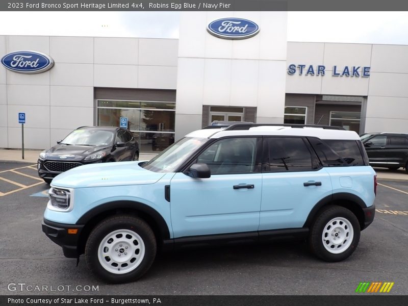 Robins Egg Blue / Navy Pier 2023 Ford Bronco Sport Heritage Limited 4x4