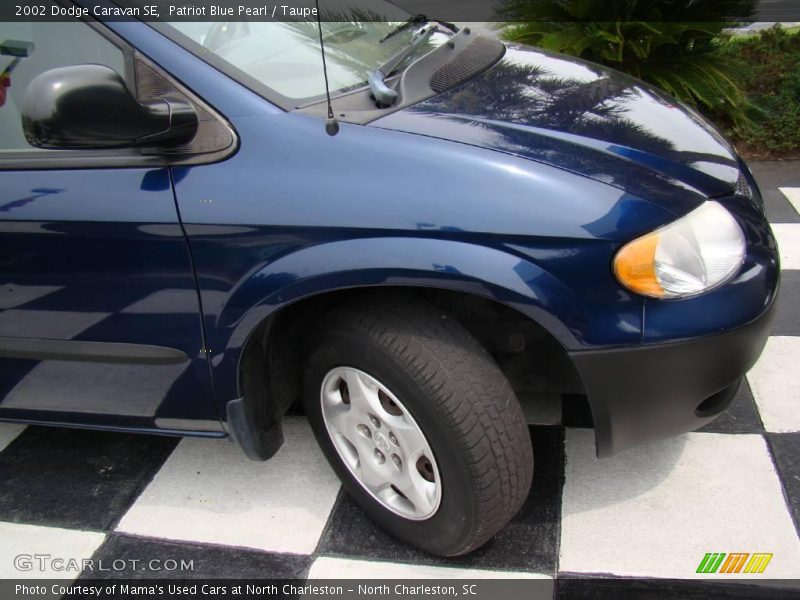 Patriot Blue Pearl / Taupe 2002 Dodge Caravan SE