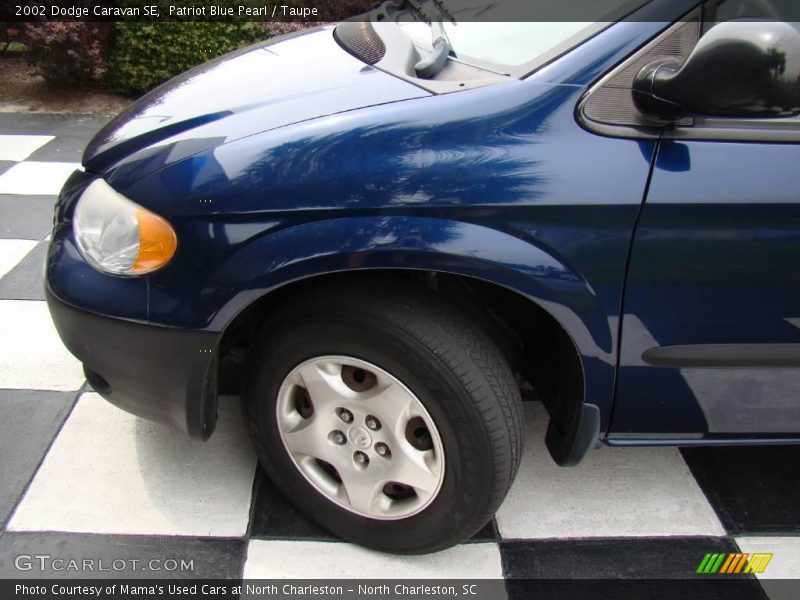 Patriot Blue Pearl / Taupe 2002 Dodge Caravan SE