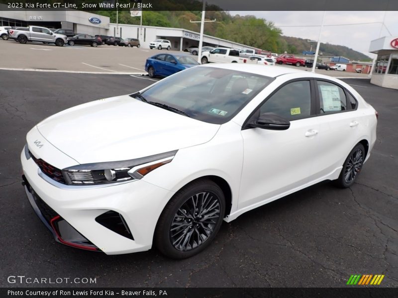 Snow White Pearl / Black 2023 Kia Forte GT-Line