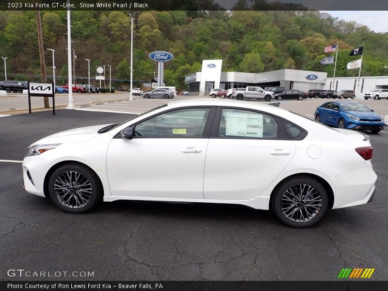 Snow White Pearl / Black 2023 Kia Forte GT-Line