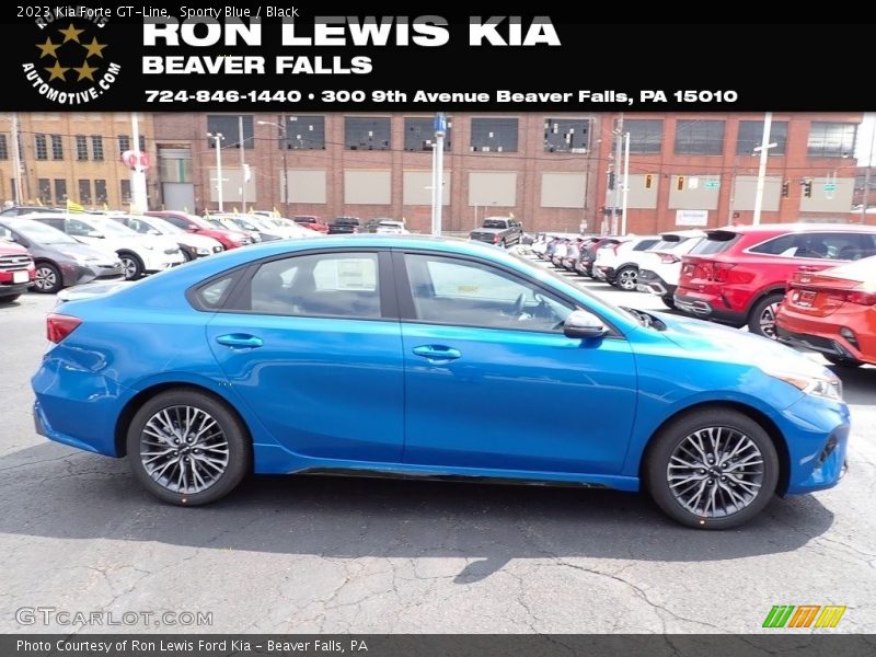 Sporty Blue / Black 2023 Kia Forte GT-Line