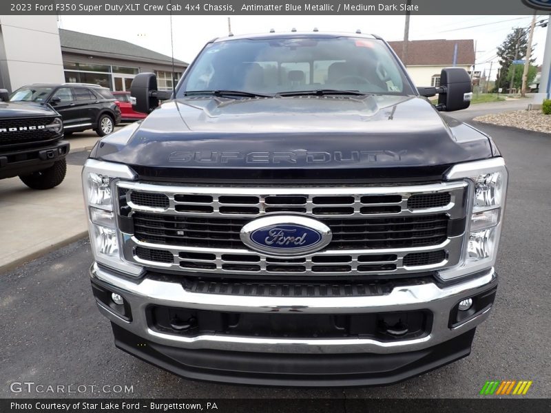 Antimatter Blue Metallic / Medium Dark Slate 2023 Ford F350 Super Duty XLT Crew Cab 4x4 Chassis
