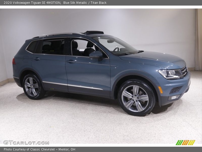 Blue Silk Metallic / Titan Black 2020 Volkswagen Tiguan SE 4MOTION