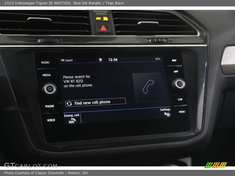 Blue Silk Metallic / Titan Black 2020 Volkswagen Tiguan SE 4MOTION