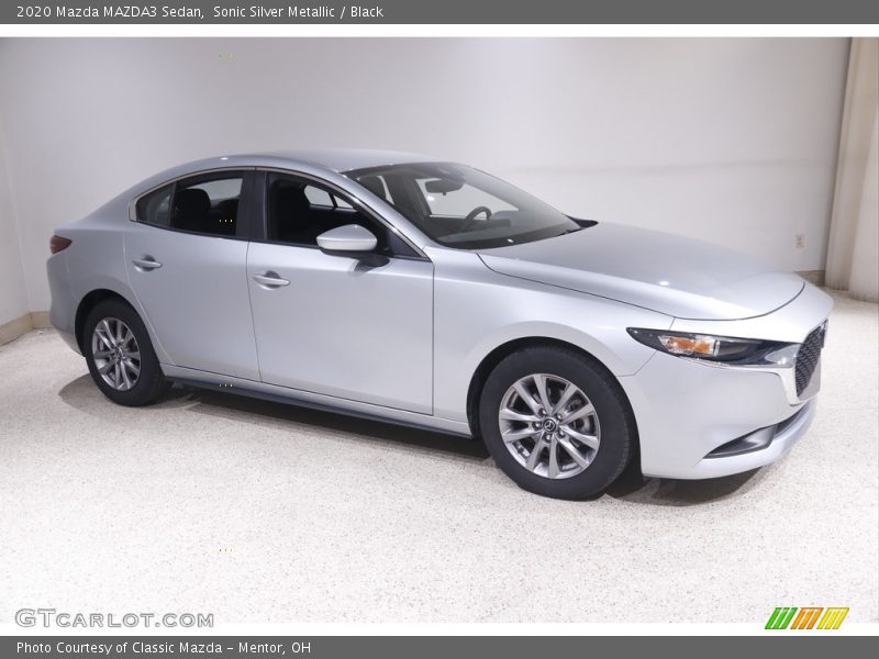 Sonic Silver Metallic / Black 2020 Mazda MAZDA3 Sedan