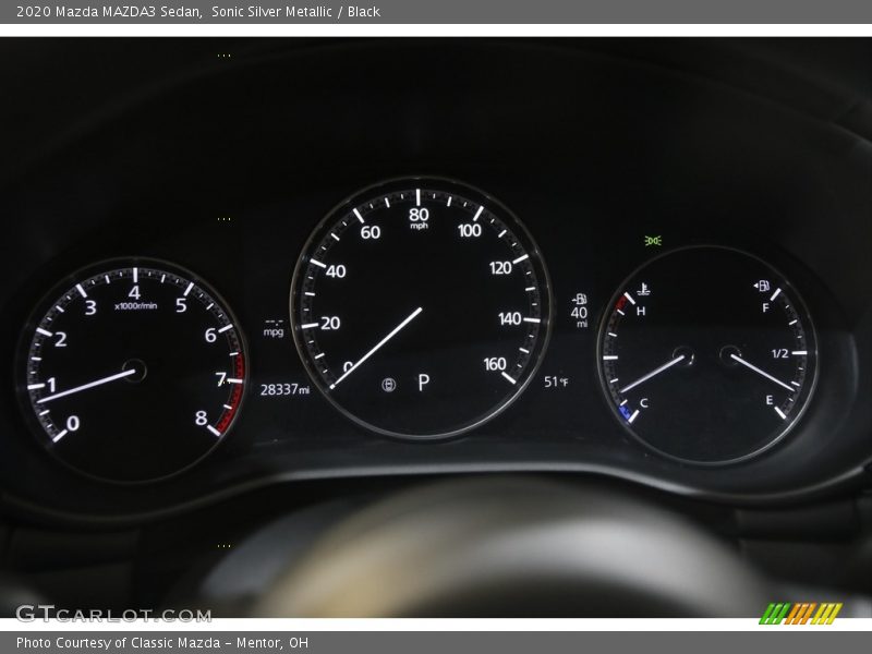 Sonic Silver Metallic / Black 2020 Mazda MAZDA3 Sedan