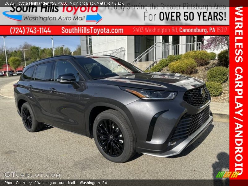 Midnight Black Metallic / Black 2023 Toyota Highlander XSE AWD