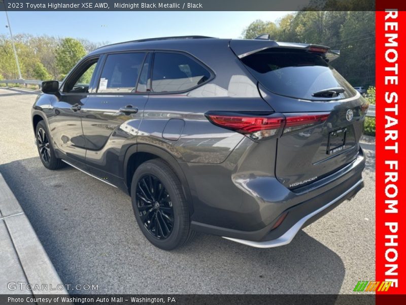 Midnight Black Metallic / Black 2023 Toyota Highlander XSE AWD