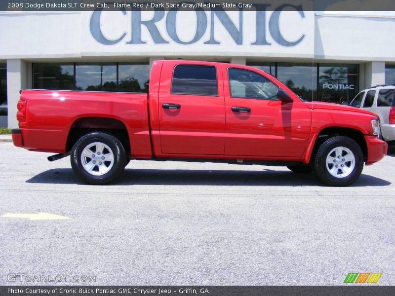 Flame Red / Dark Slate Gray/Medium Slate Gray 2008 Dodge Dakota SLT Crew Cab