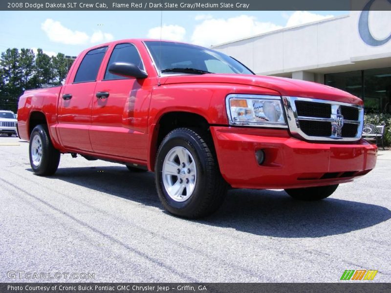 Flame Red / Dark Slate Gray/Medium Slate Gray 2008 Dodge Dakota SLT Crew Cab