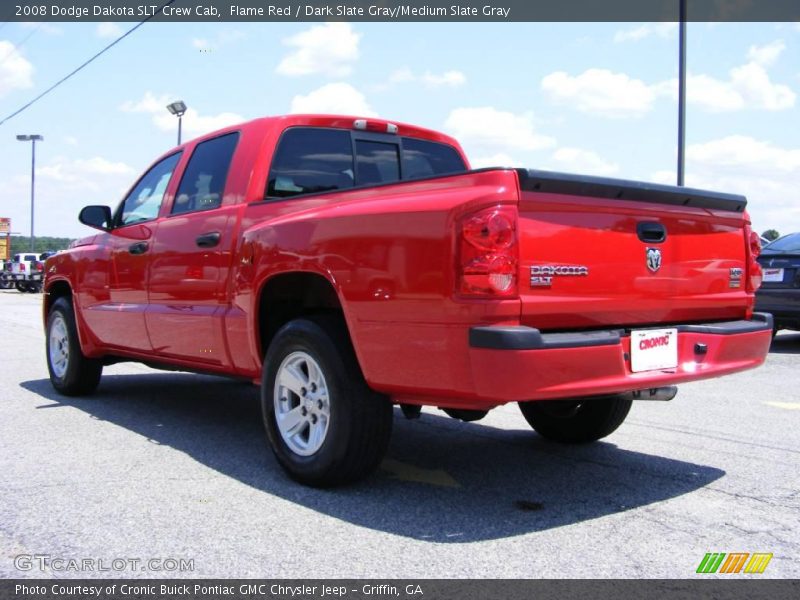 Flame Red / Dark Slate Gray/Medium Slate Gray 2008 Dodge Dakota SLT Crew Cab