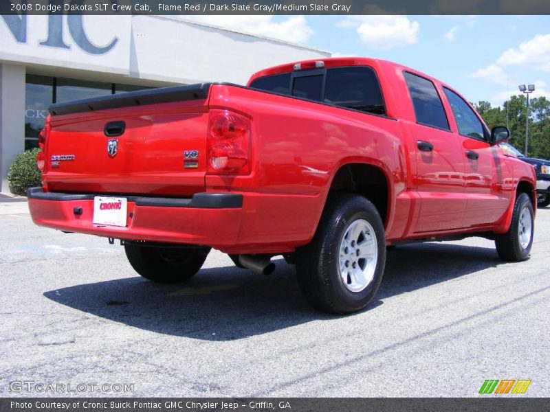 Flame Red / Dark Slate Gray/Medium Slate Gray 2008 Dodge Dakota SLT Crew Cab