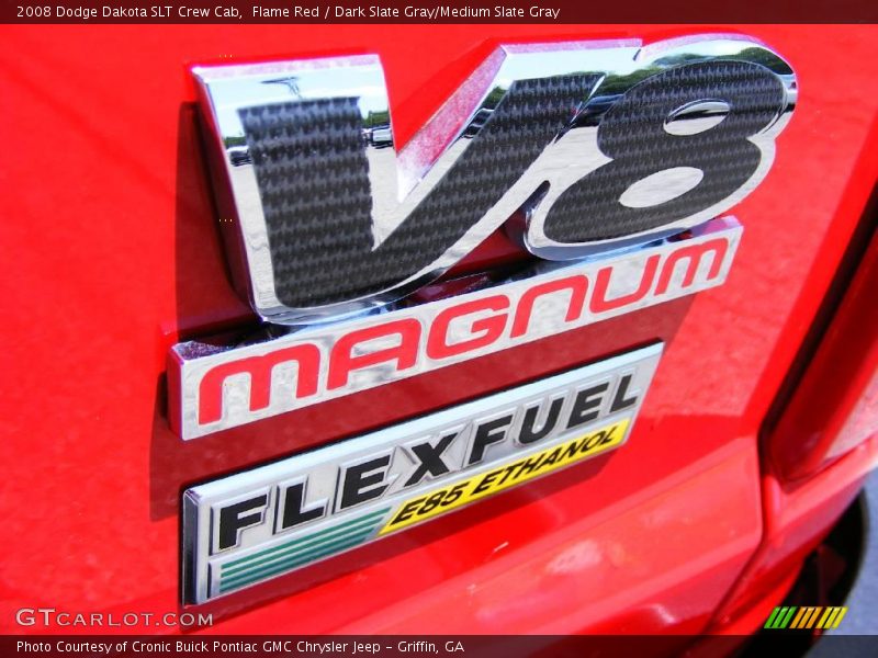 Flame Red / Dark Slate Gray/Medium Slate Gray 2008 Dodge Dakota SLT Crew Cab
