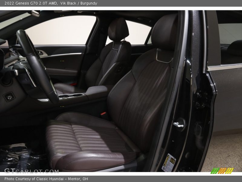 Front Seat of 2022 G70 2.0T AWD
