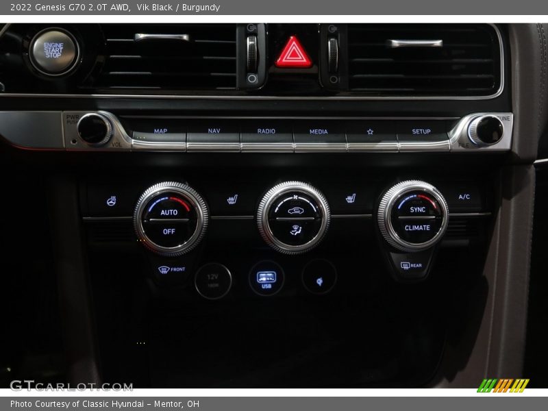 Vik Black / Burgundy 2022 Genesis G70 2.0T AWD