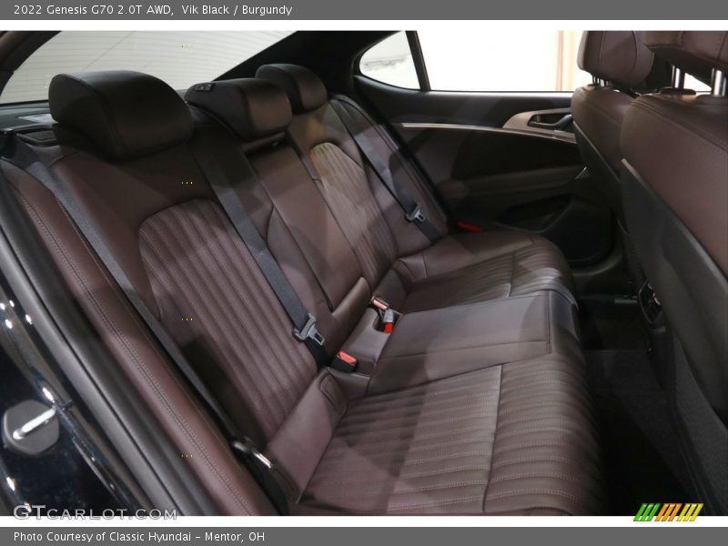 Rear Seat of 2022 G70 2.0T AWD