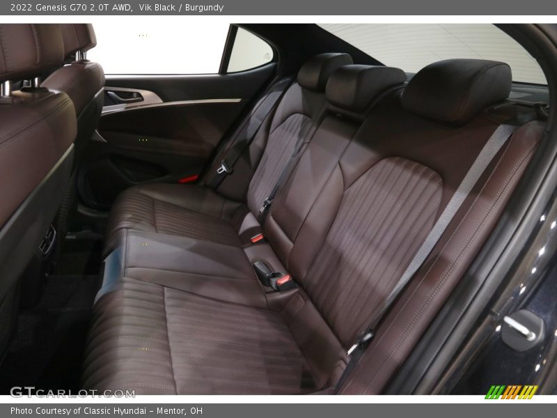 Rear Seat of 2022 G70 2.0T AWD