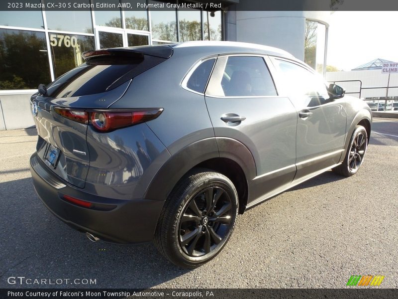 Polymetal Gray Metallic / Red 2023 Mazda CX-30 S Carbon Edition AWD