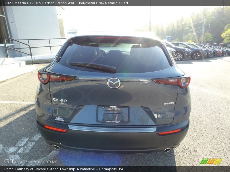 Polymetal Gray Metallic / Red 2023 Mazda CX-30 S Carbon Edition AWD