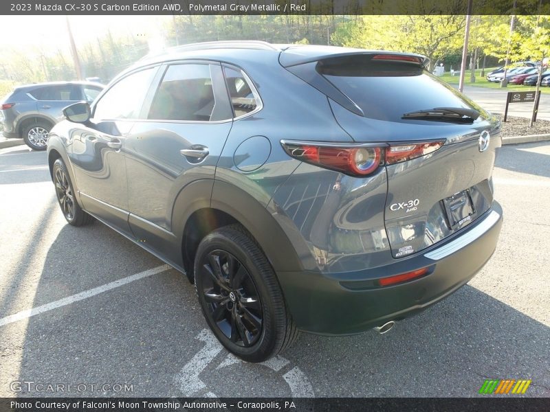 Polymetal Gray Metallic / Red 2023 Mazda CX-30 S Carbon Edition AWD