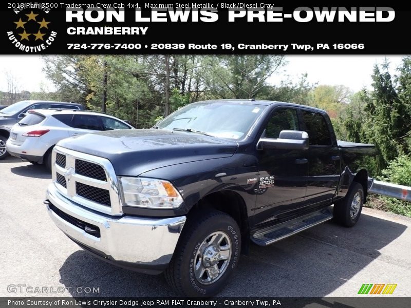 Maximum Steel Metallic / Black/Diesel Gray 2018 Ram 3500 Tradesman Crew Cab 4x4