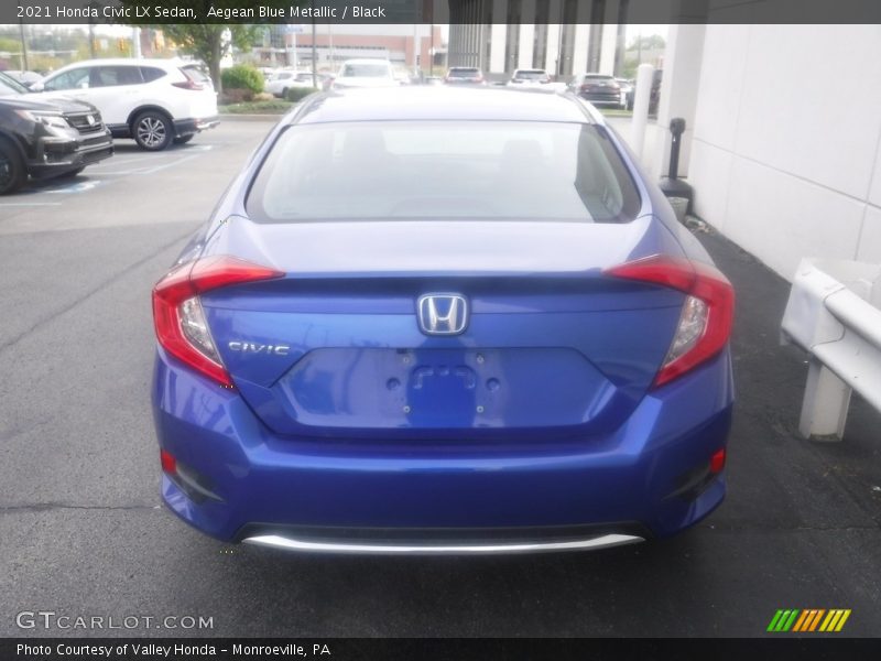 Aegean Blue Metallic / Black 2021 Honda Civic LX Sedan