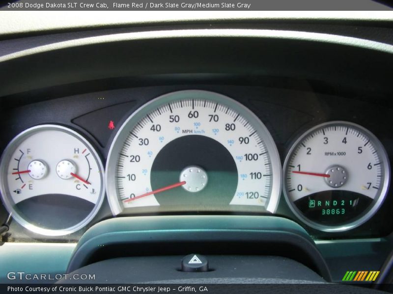 Flame Red / Dark Slate Gray/Medium Slate Gray 2008 Dodge Dakota SLT Crew Cab