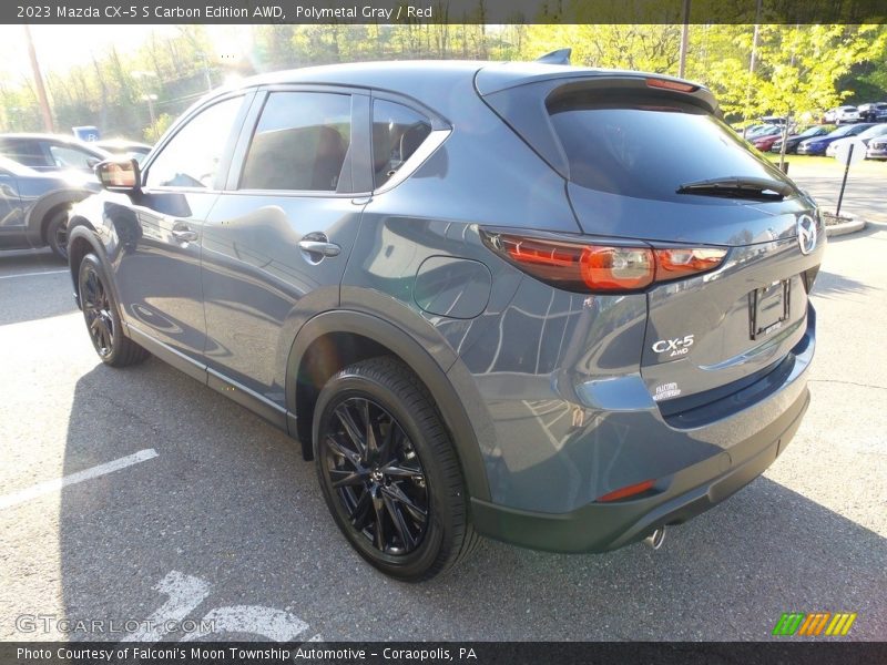 Polymetal Gray / Red 2023 Mazda CX-5 S Carbon Edition AWD