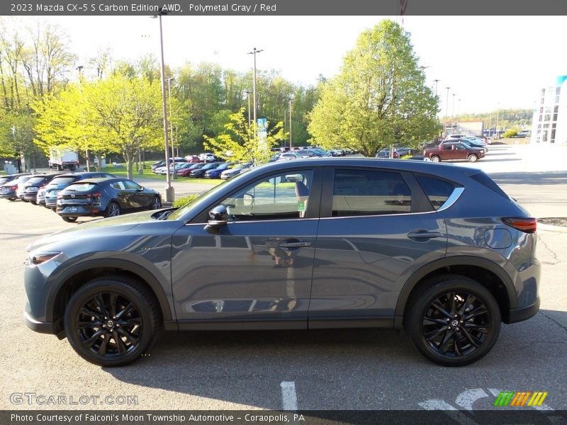 Polymetal Gray / Red 2023 Mazda CX-5 S Carbon Edition AWD