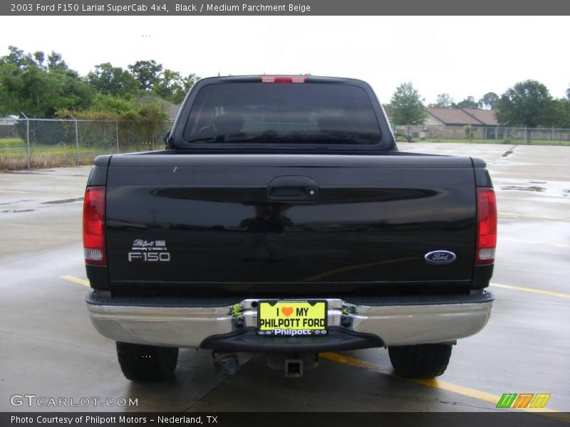 Black / Medium Parchment Beige 2003 Ford F150 Lariat SuperCab 4x4