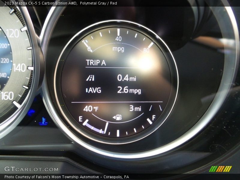Polymetal Gray / Red 2023 Mazda CX-5 S Carbon Edition AWD
