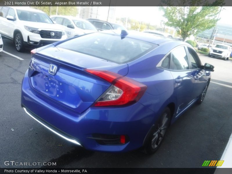 Aegean Blue Metallic / Black 2021 Honda Civic EX Sedan