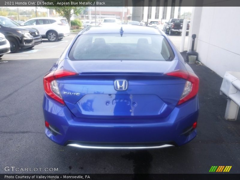 Aegean Blue Metallic / Black 2021 Honda Civic EX Sedan