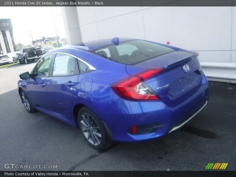 Aegean Blue Metallic / Black 2021 Honda Civic EX Sedan