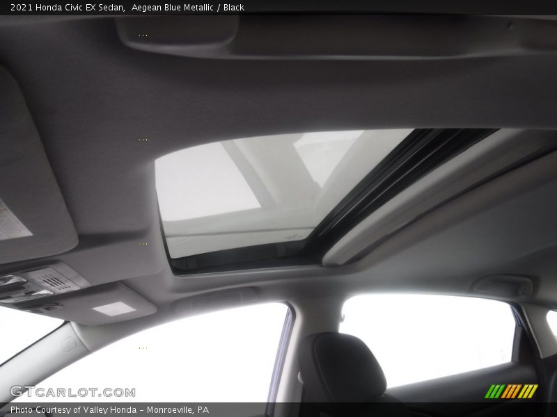 Aegean Blue Metallic / Black 2021 Honda Civic EX Sedan