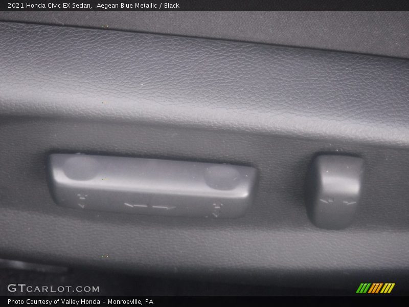Aegean Blue Metallic / Black 2021 Honda Civic EX Sedan