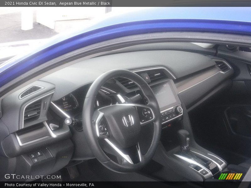 Aegean Blue Metallic / Black 2021 Honda Civic EX Sedan
